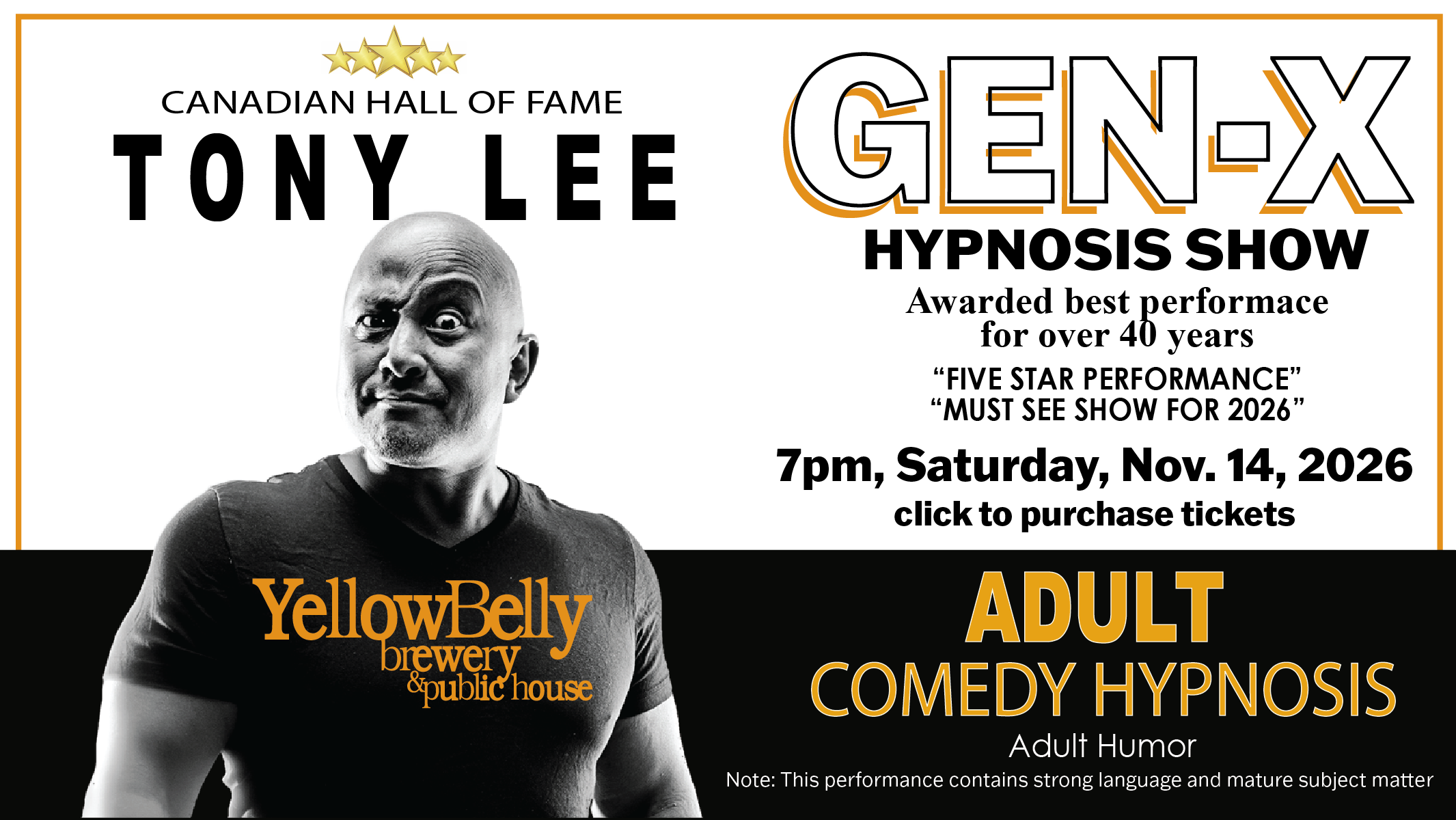 Tony Lee NOVEMBER 2026 SHOW